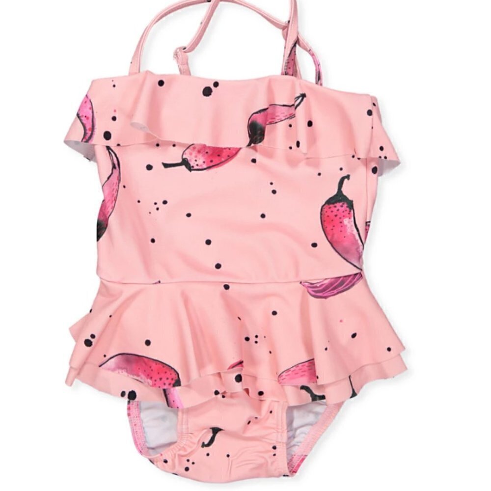SOFT GALLERY  Shirley UV 50+ Swim Suit Size 9 Months Girls Hot Pepper Print